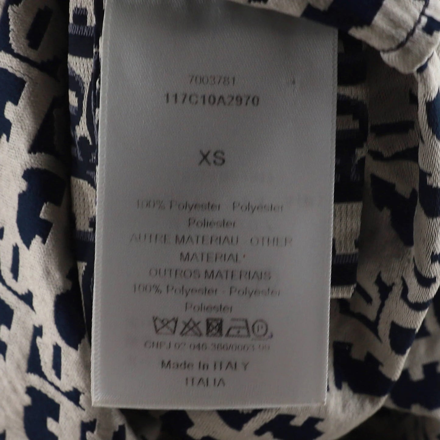 Christian Dior Women'S Hooded Anorak Jacket Oblique Polyester