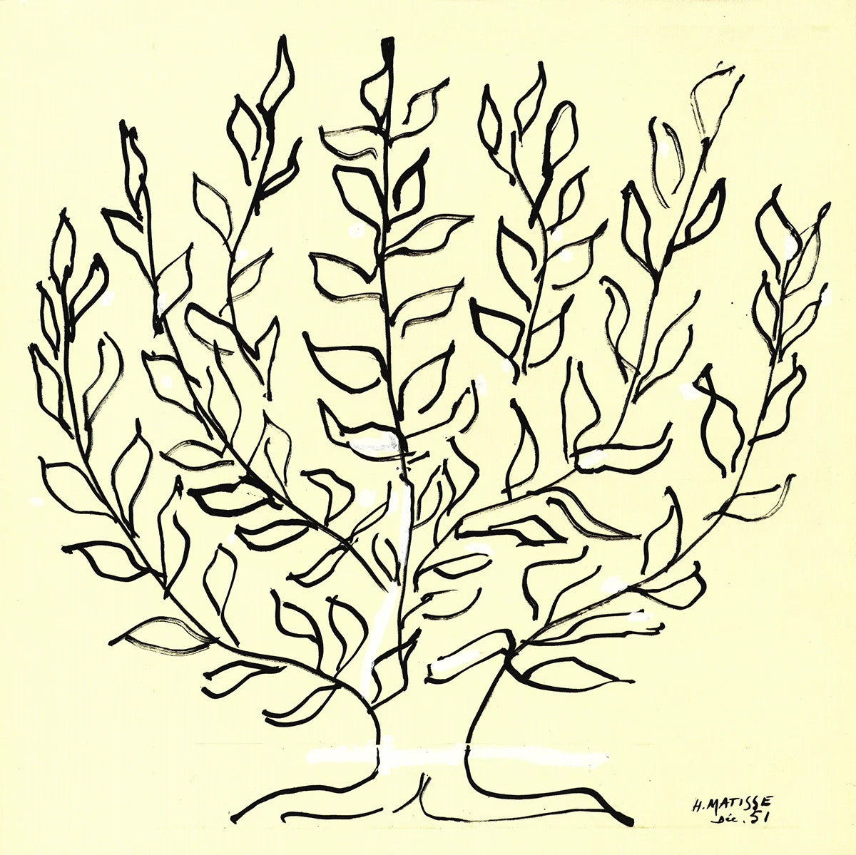 Henri Matisse The Bush (Small) " Serigraph Modernism Black &