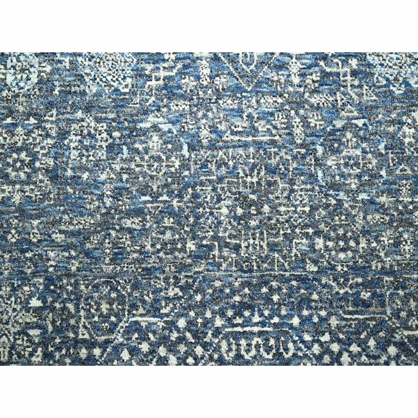 8'X10'4" Blue Mamluk Design 14Th Century Influence Hand Knotted Wool Rug