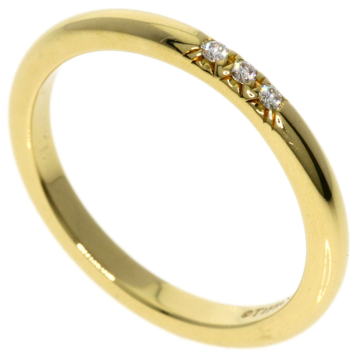 Tiffany&Co. Ring Forever 3P Diamond K18 Yellow