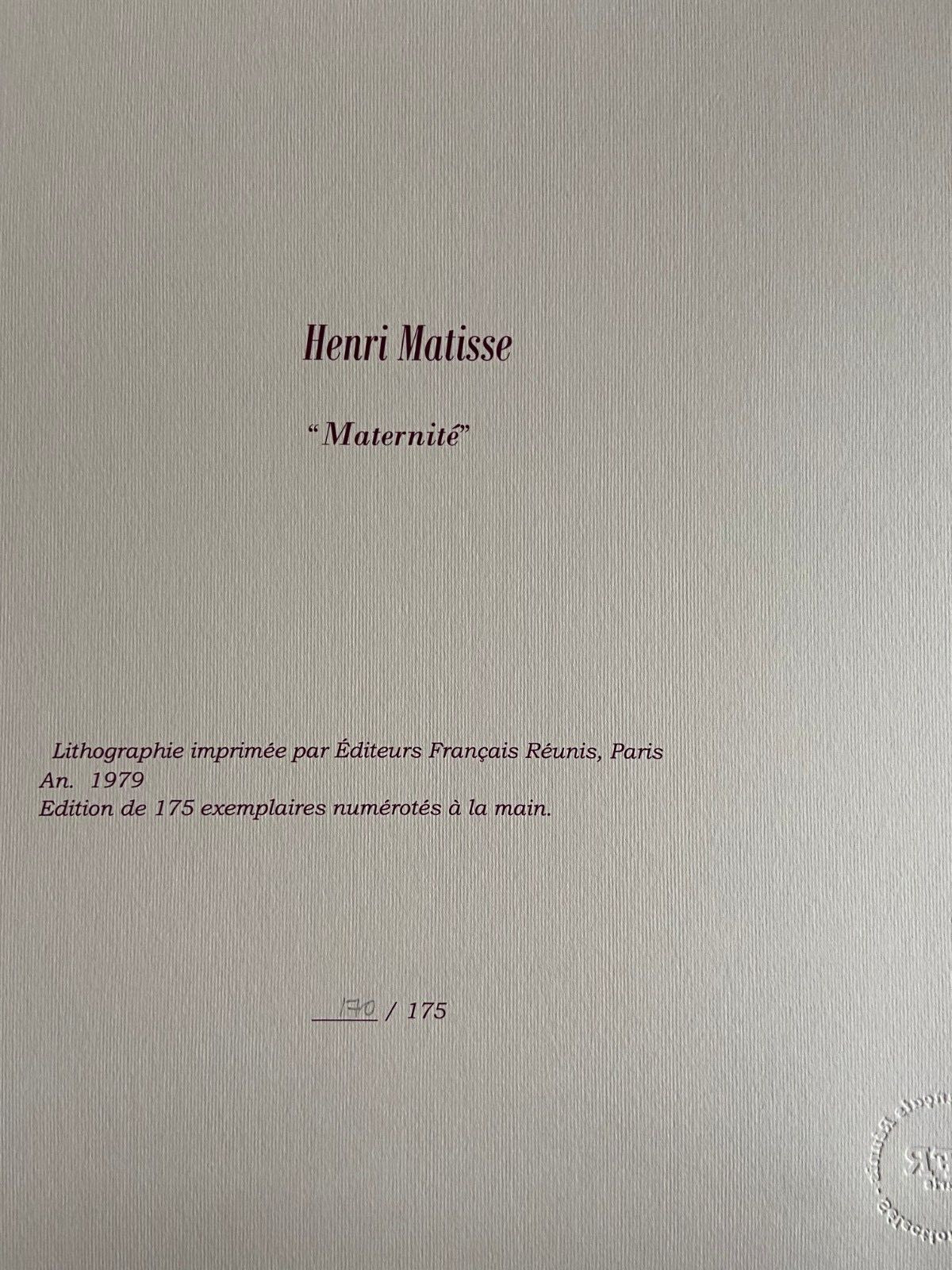 Henri Matisse Lithograph Coa Signed Op Numbered In Pencil 175 Stamp