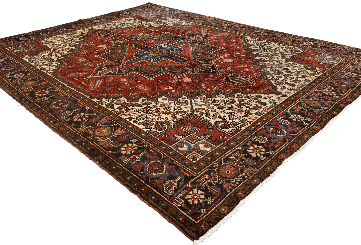Handmade Serapi Heriz Oriental Rug 7X9 Ft Vintage