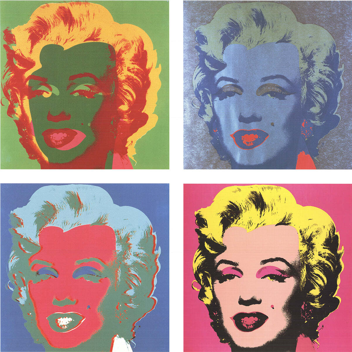 Andy Warhol Ten Marilyns " Poster Pop Art Multicolor Woman