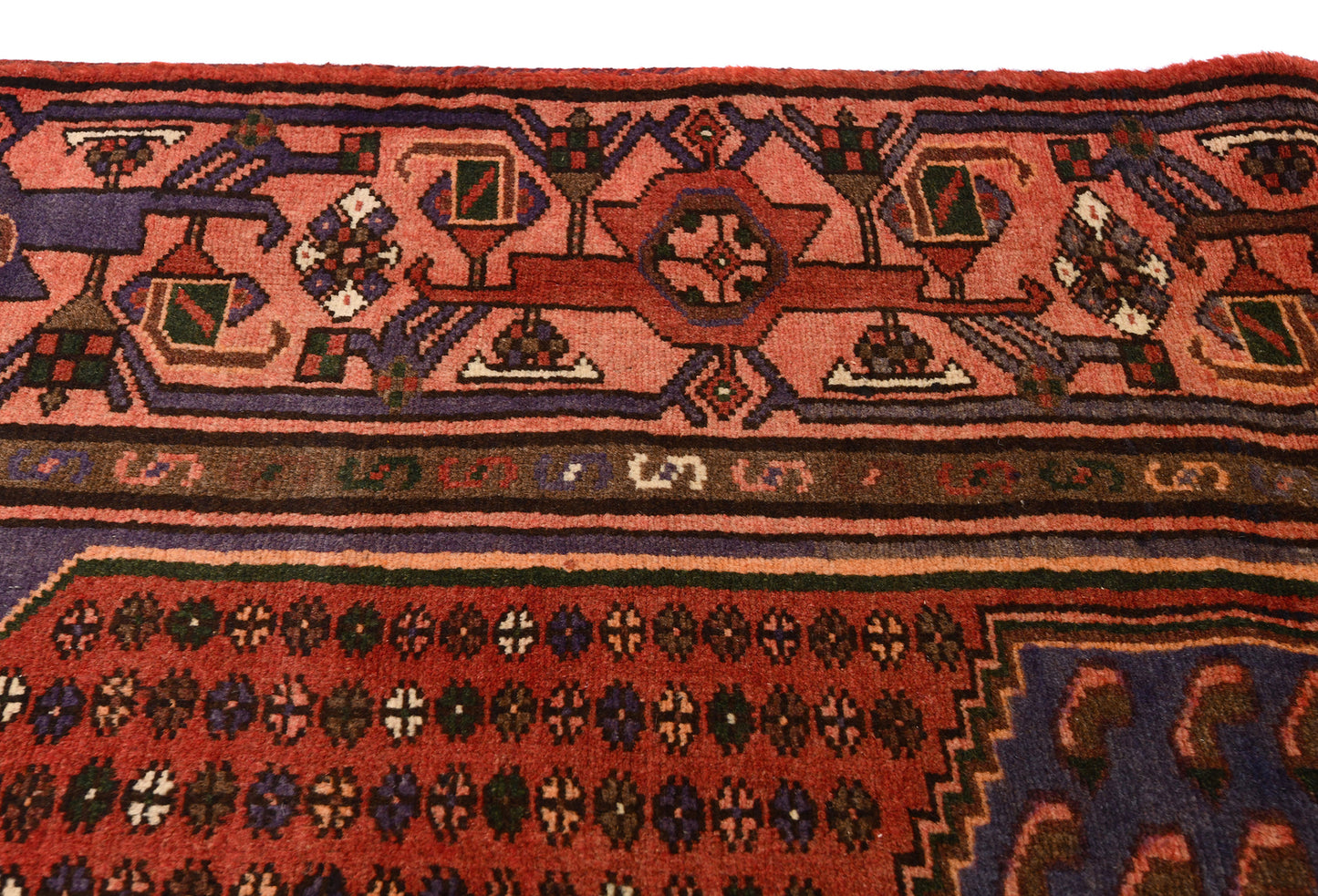 Hand-Knotted Oriental Rug Rusty Red Tribal Design