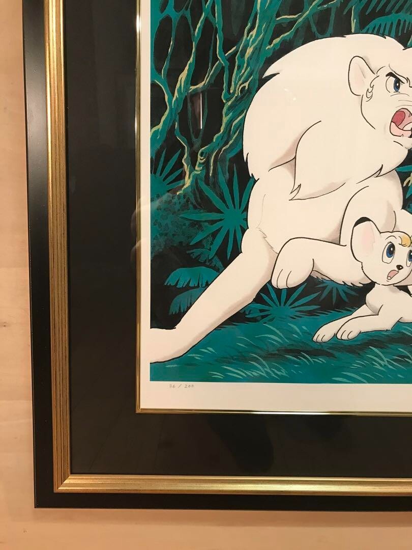 Osamu Tezuka Piezograph "Jungle Emperor Leo" Limited Edition Signed Coa Japan