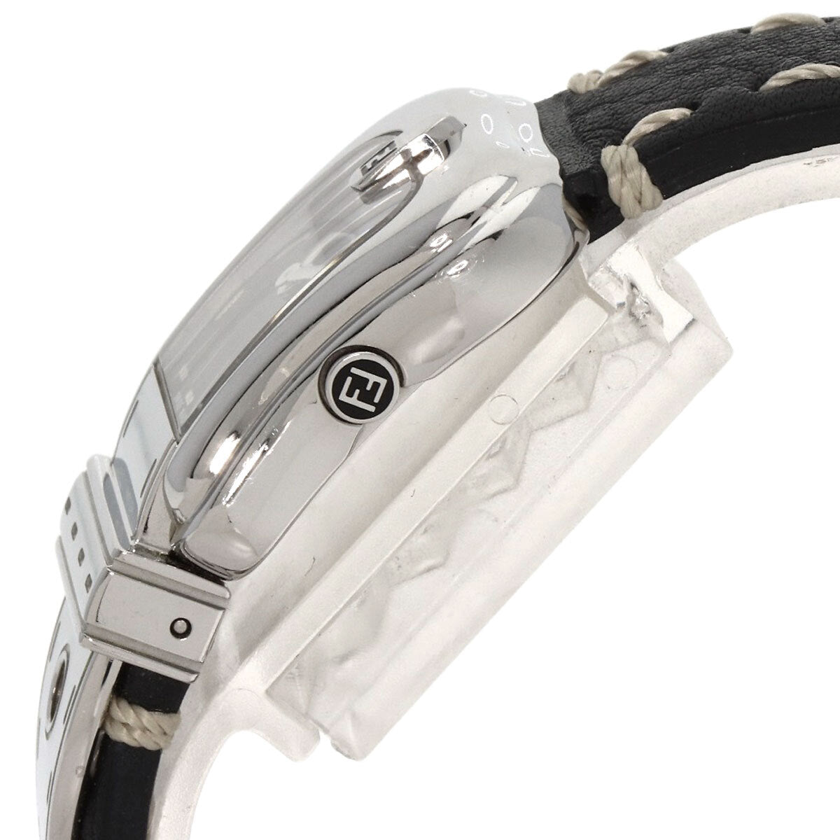 Fendi Beefendi Watches 3800L Stainless Steel/Leather Ladies
