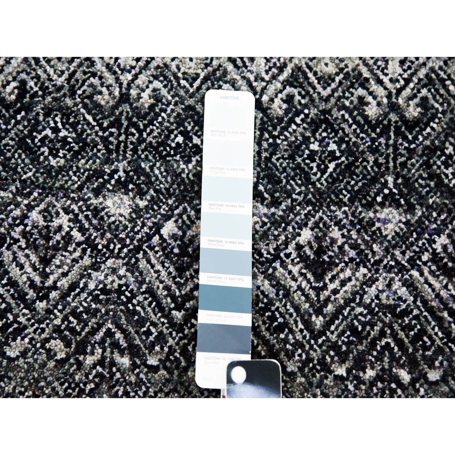 10'X13'10" Gray Hand Knotted Kohinoor Herrita Design 100% Plush Wool Rug