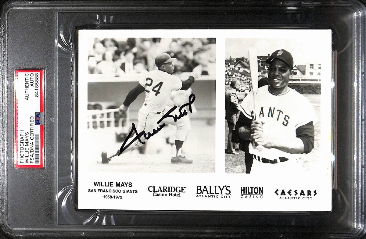 Willie Mays Hof Signed/Autographed 5X7 Promo Photo Giants Psa/Dna 193446