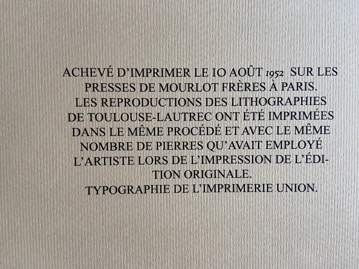 Henri De Toulouse-Lautrec Lithograph 1952 Signed Coa Published