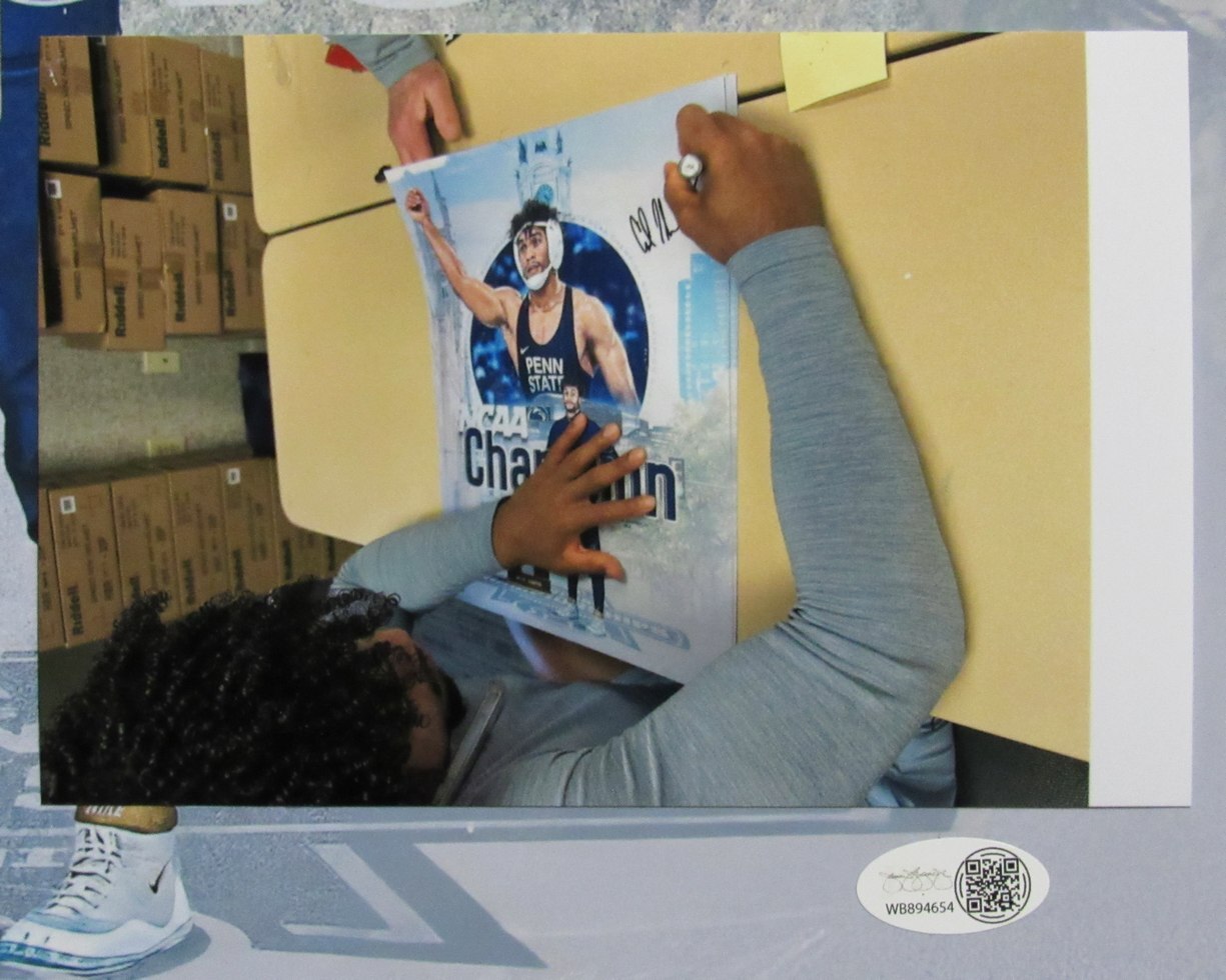 Carter Starocci Signed/Inscribed 16X20 Photo Penn State Wrestling Jsa 195644