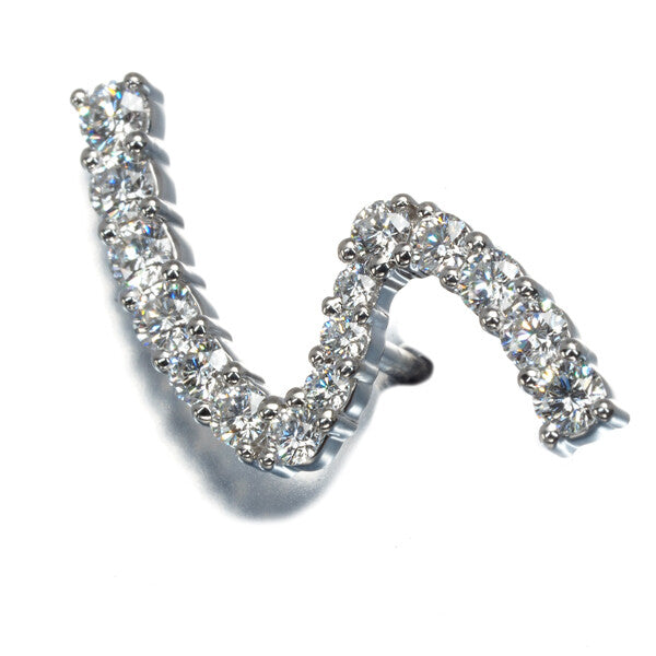 Gimel Brooch Diamond 0.485Ct Initial Alphabet S