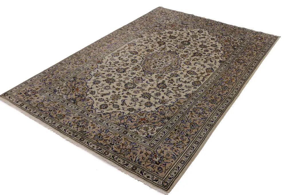Handmade Vintage Oriental Area Rug Classic Floral