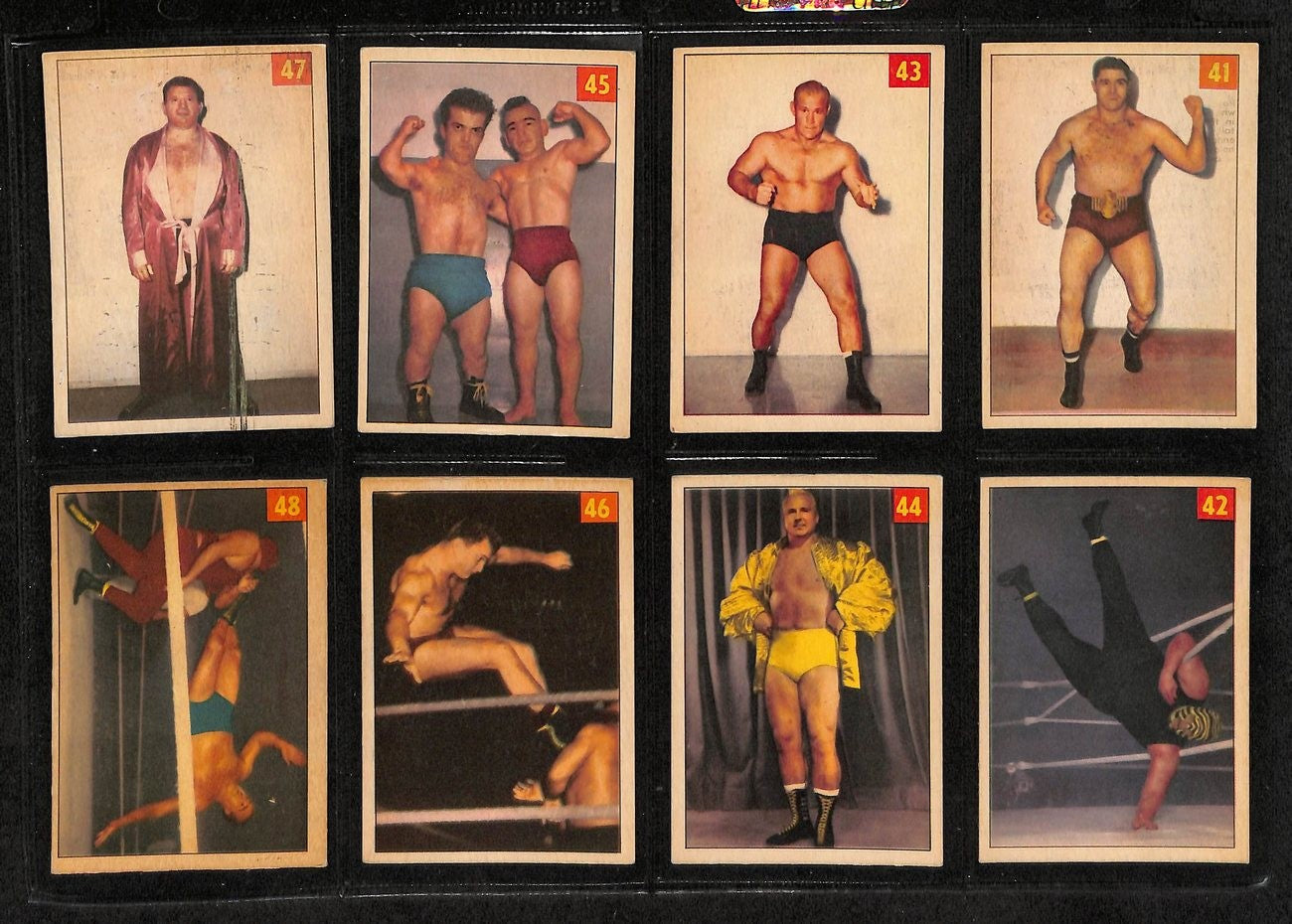 1954-55 Parkhurst Wrestling Complete Set (75)
