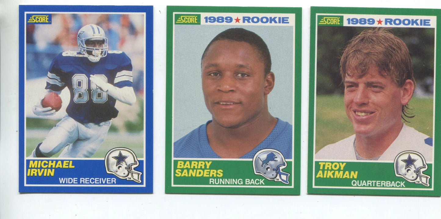 1989 Score Football Cards Complete Set