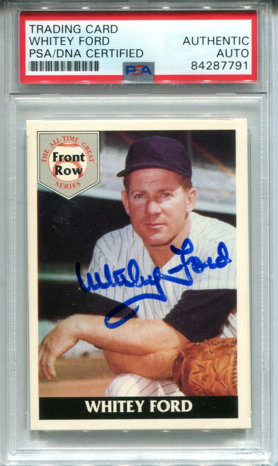 Whitey Ford Autographed 1992 Front Row Card (Psa)