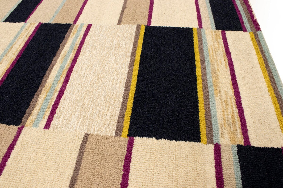 5X8 Ft Hand-Tufted Rug Multicolored Abstract