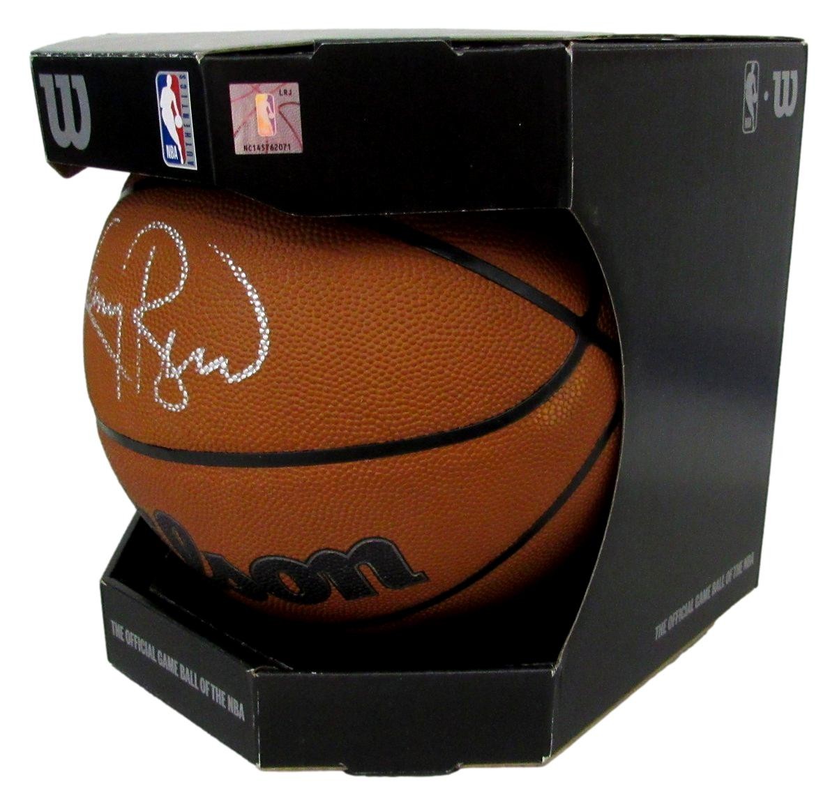 Larry Bird Hof Signed Wilson Nba Leather Game