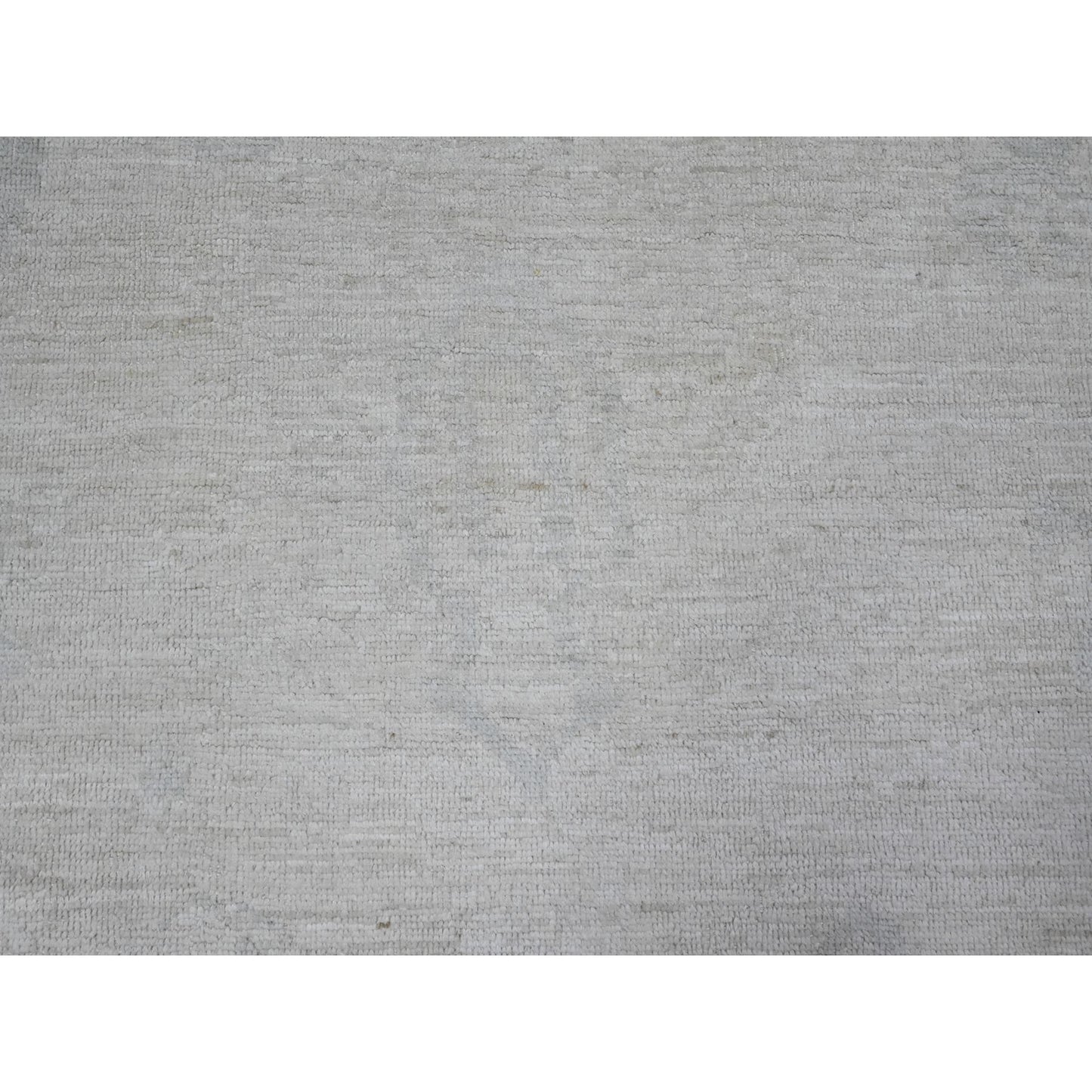 8'10"X11'4" Winter White Vegetable Dyes Afghan Angora Oushak Oriental Rug