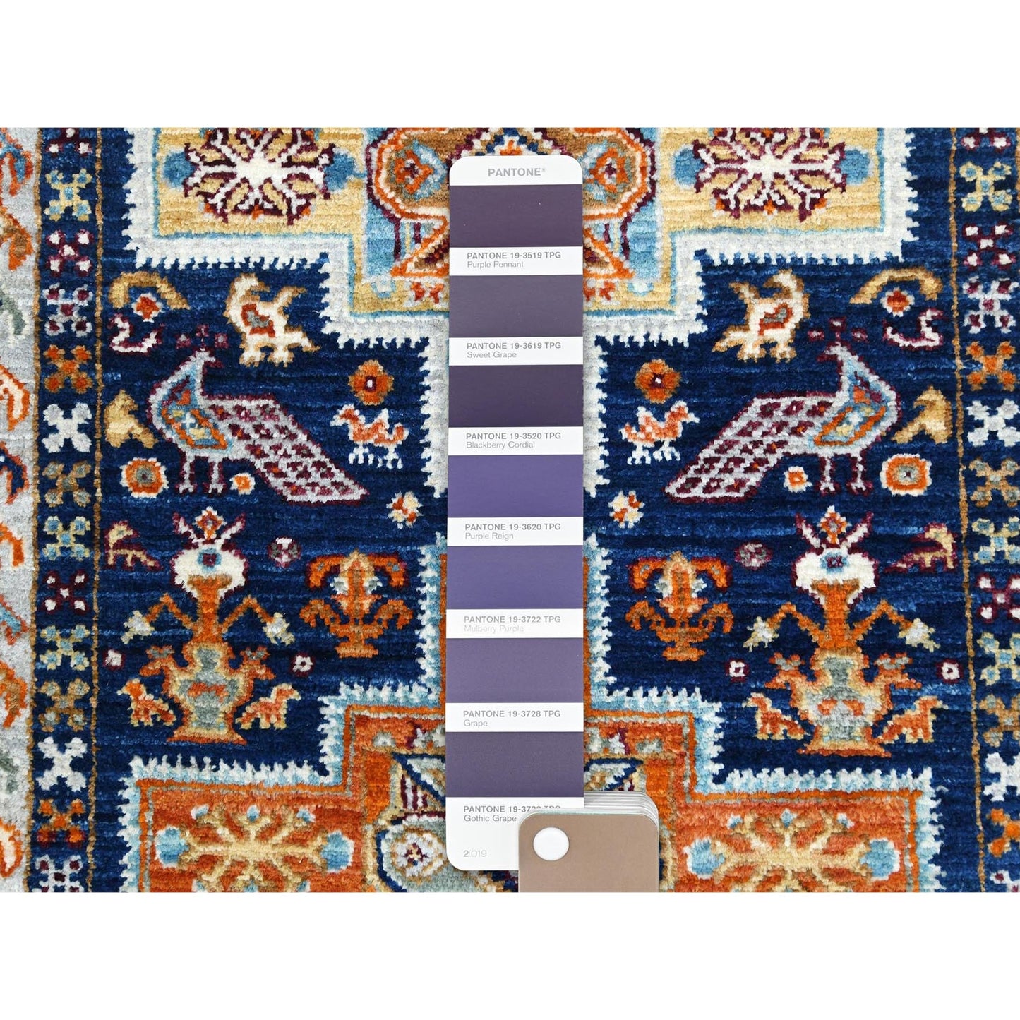 2'1"X5'10" Delft Blue Armenian Inspired Woolhand Knotted Oriental Rug