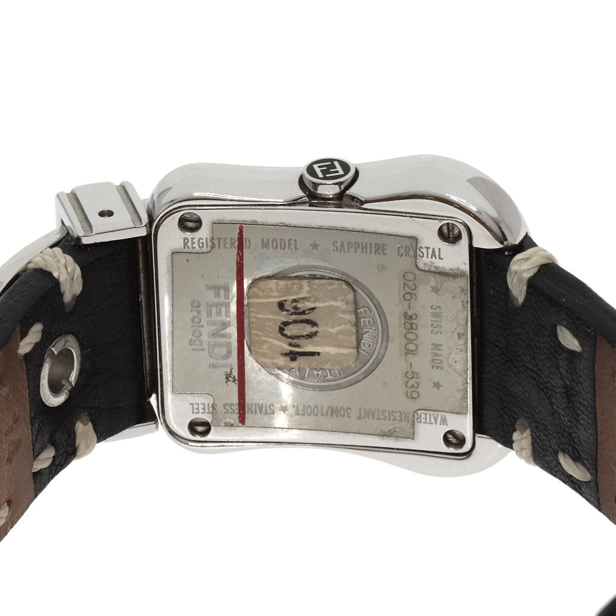 Fendi Beefendi Watches 3800L Stainless Steel/Leather Ladies