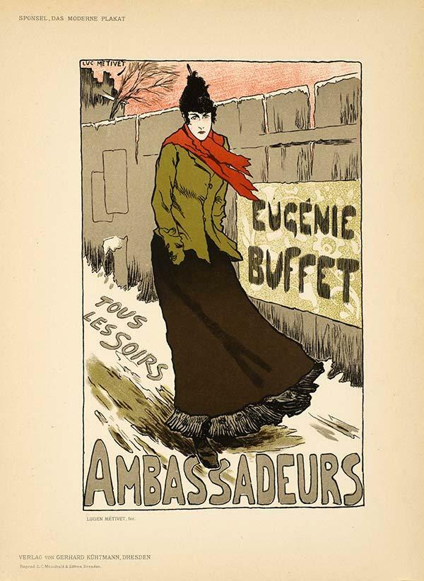 Ambassadeurs By Lucien Metivet Das Moderne Plakat 1897 Original Stone Lithograph