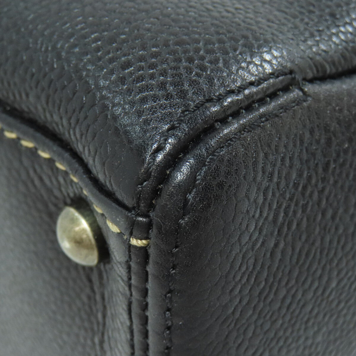 Chanel Tote Bag Coco Mark Wild Stitch Grained