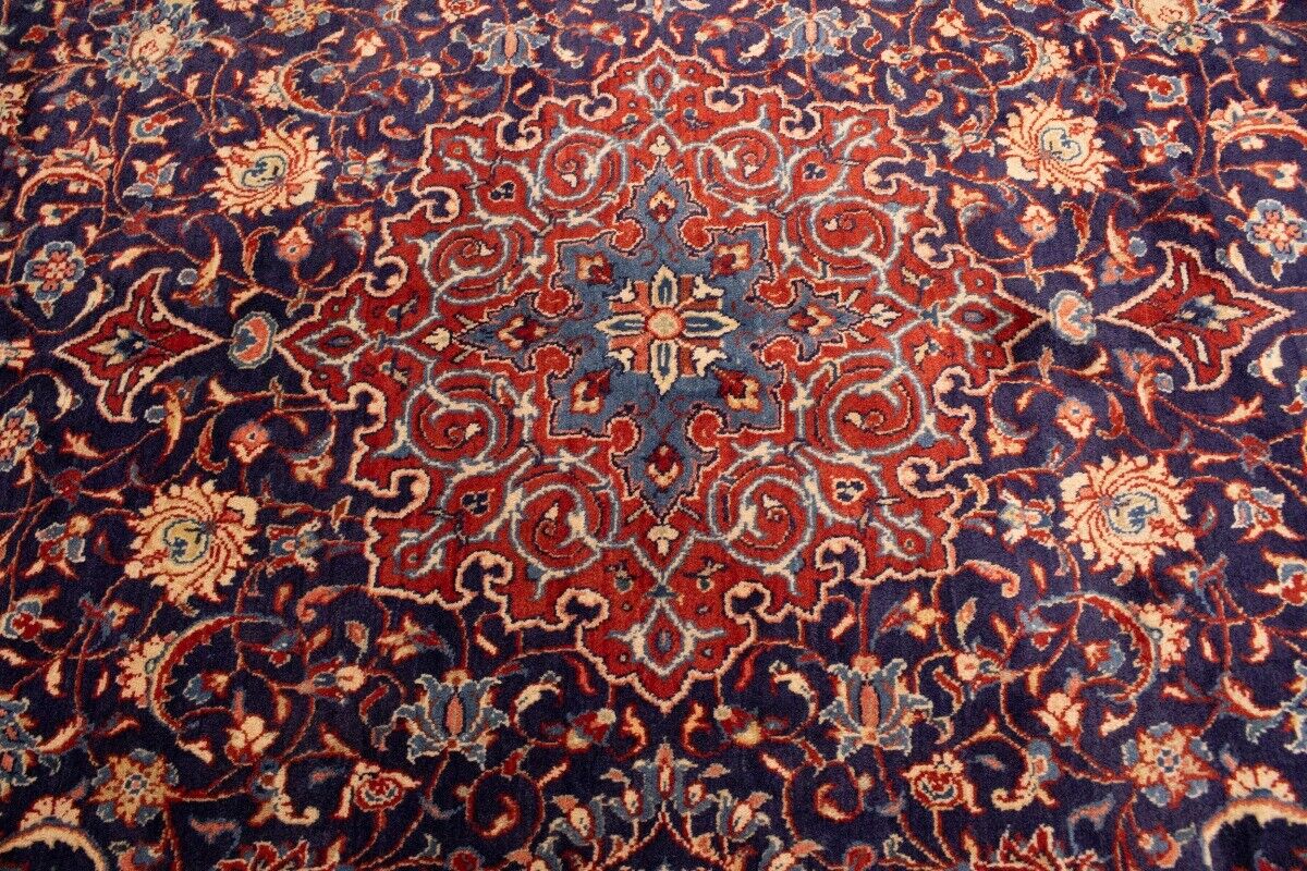 Handmade Vintage Oriental Rug 10X13 Ft Floral