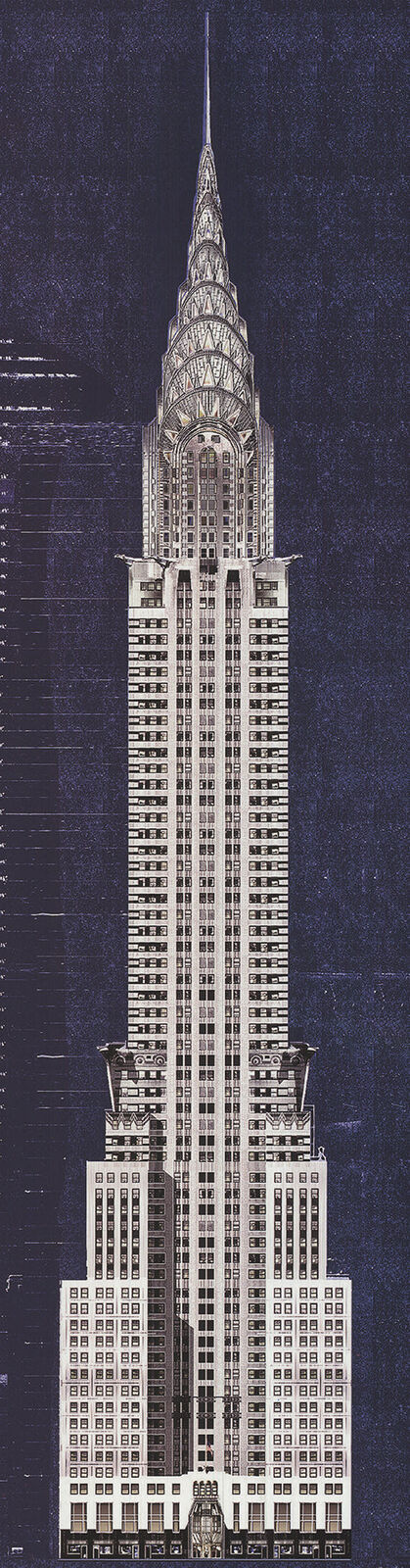 Andy Hickes Chrysler Building " Offset Lithograph Contemporary
