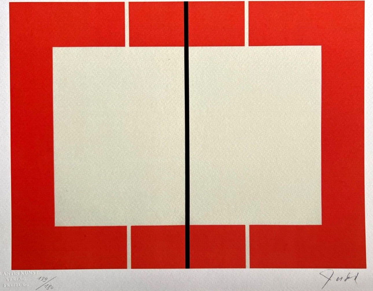 Donald Judd Lithograph 1987 Coa Signed Numbered