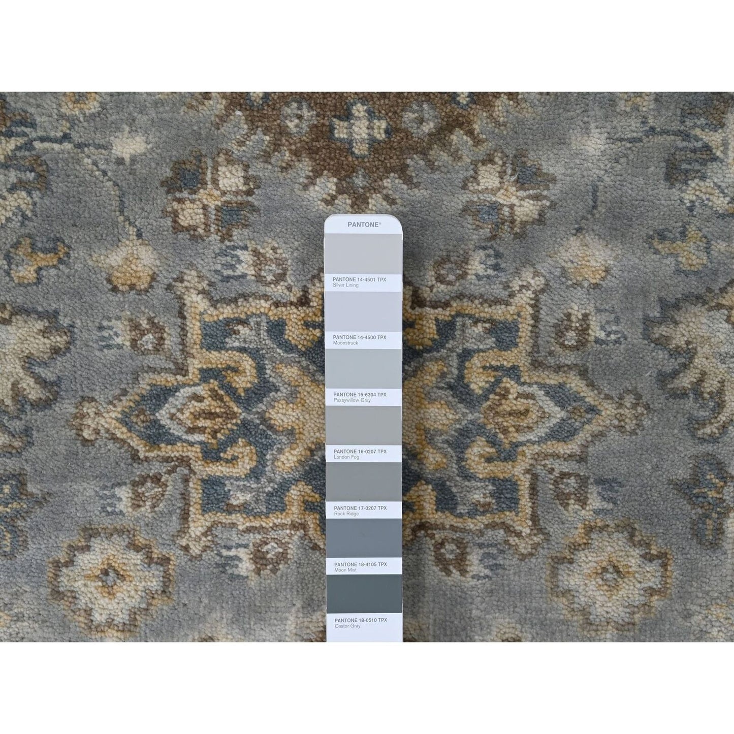 2'8"X20' Gray Karjihooz Design Organic Wool Hand Knotted Xl Runner Rug