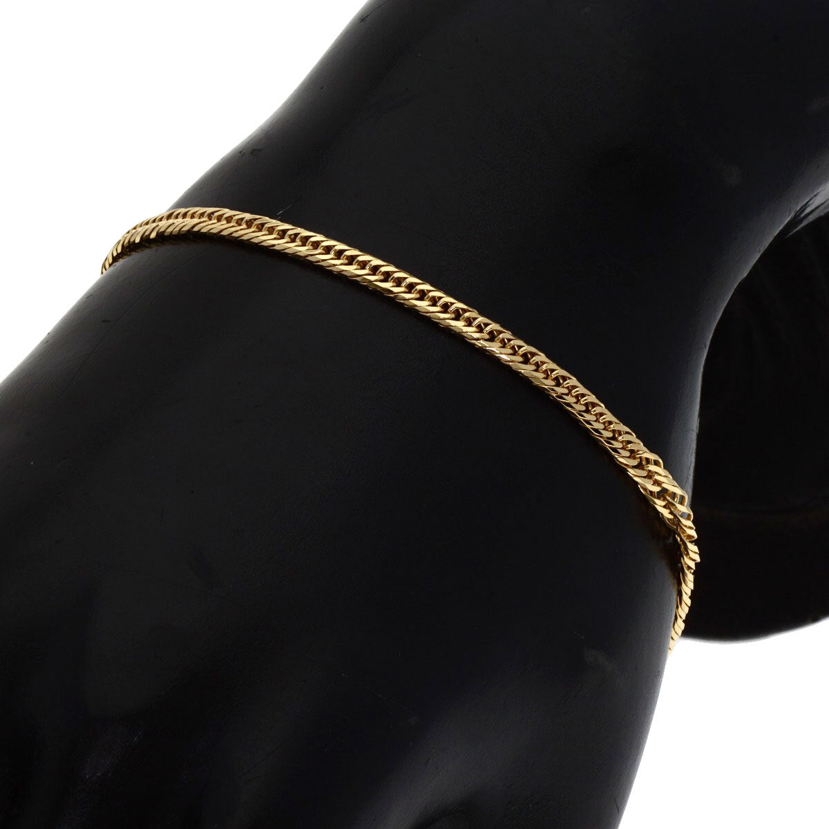 Curb chain Kihei W6 side Bracelet K18 Yellow Gold
