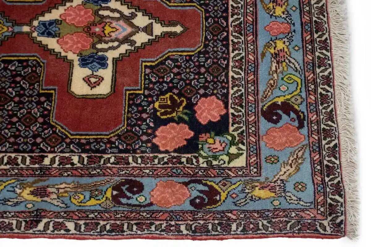 3X13 Ft Vintage Wool Oriental Runner Rug Floral