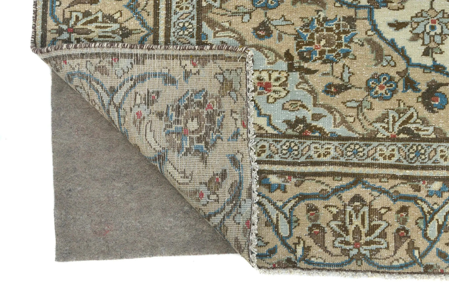 Hand-Knotted Semi-Antique Oriental Rug Muted