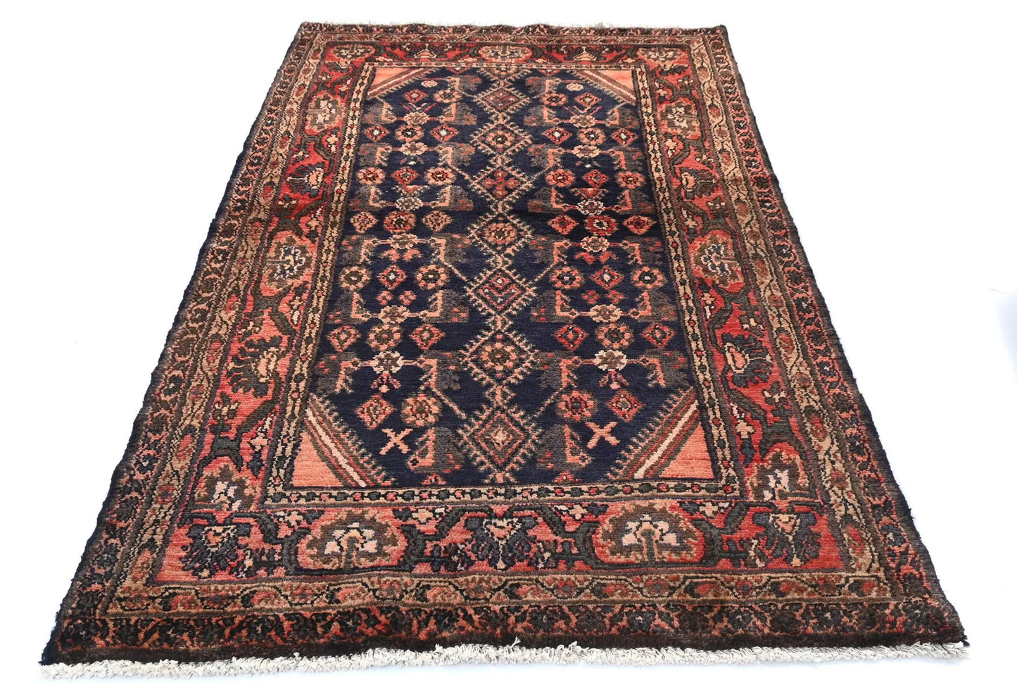 Hand-Knotted Vintage Oriental Rug 3'6X6'5 Ft