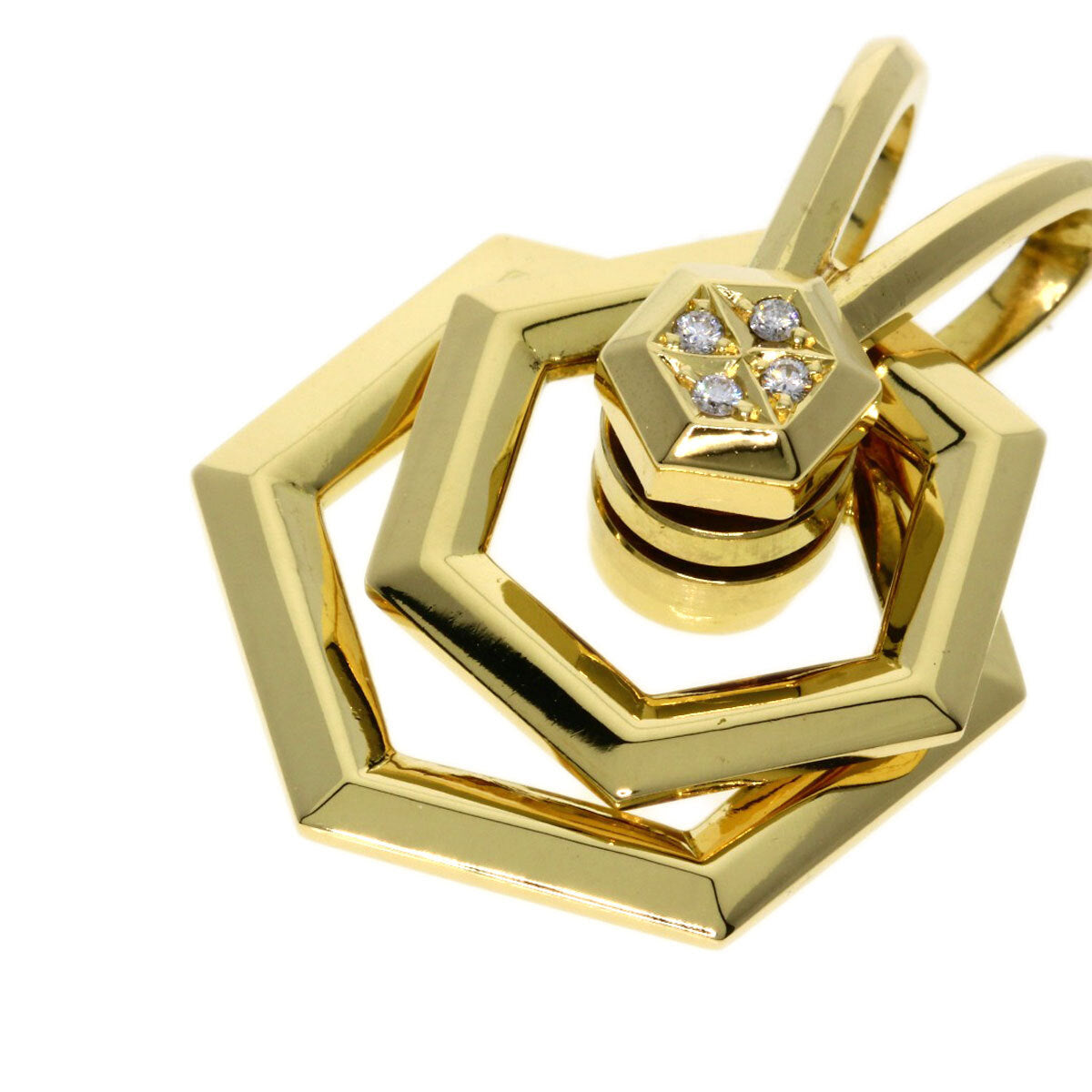 Waltham Pendant Top Diamond K18 Yellow Gold