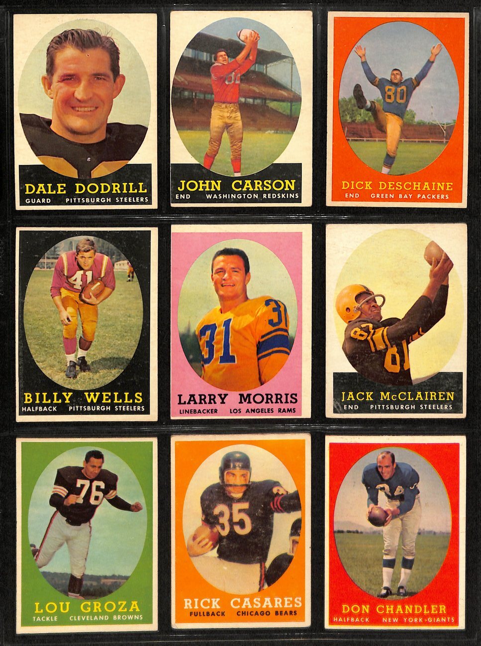 1958 Topps Football Card Complete Set (1-132)