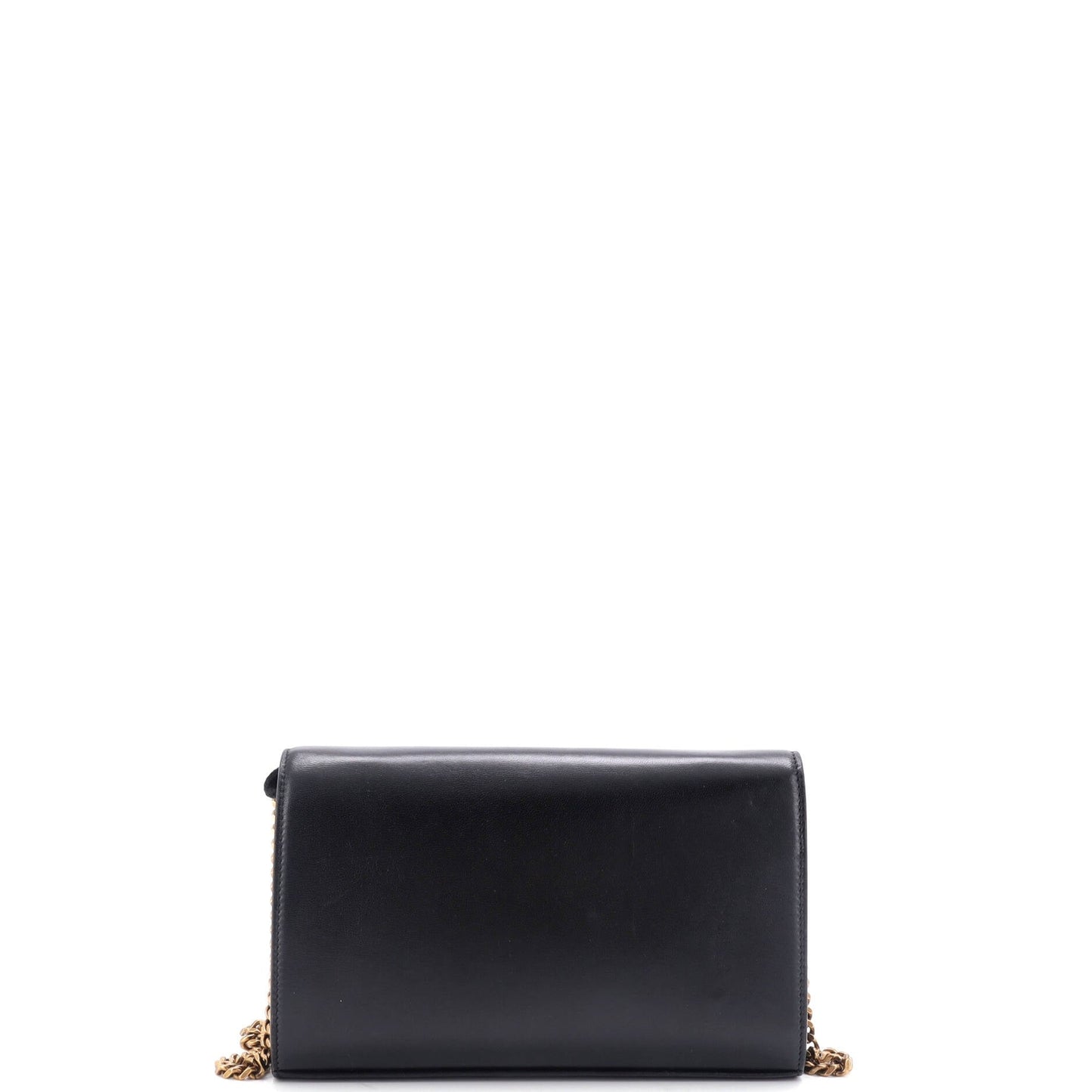 Saint Laurent Classic Monogram Wallet On Chain Leather