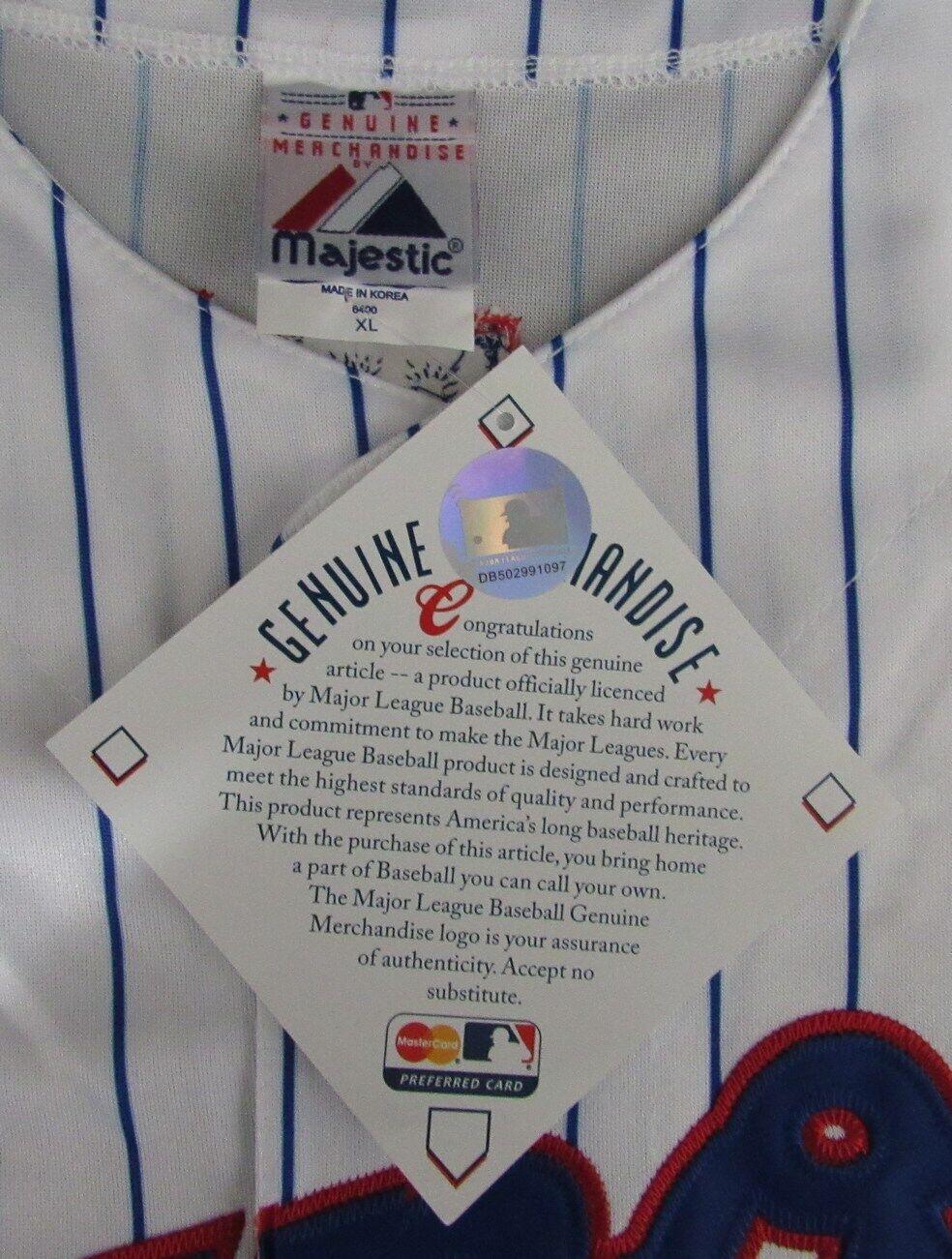 Pedro Martinez Hof Autographed White Majestic