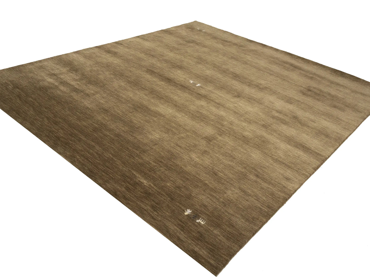 Modern Gabbeh Wool Area Rug Brown Tribal Design