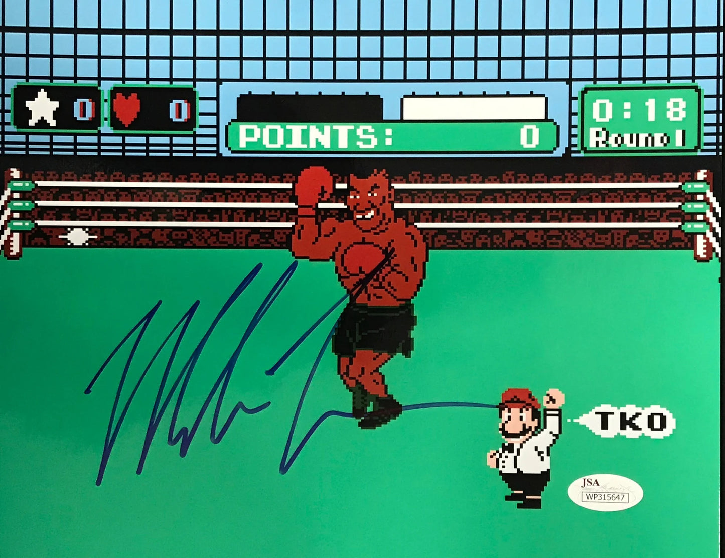 Mike Tyson Autographed Tyson'S Punchout 8X10