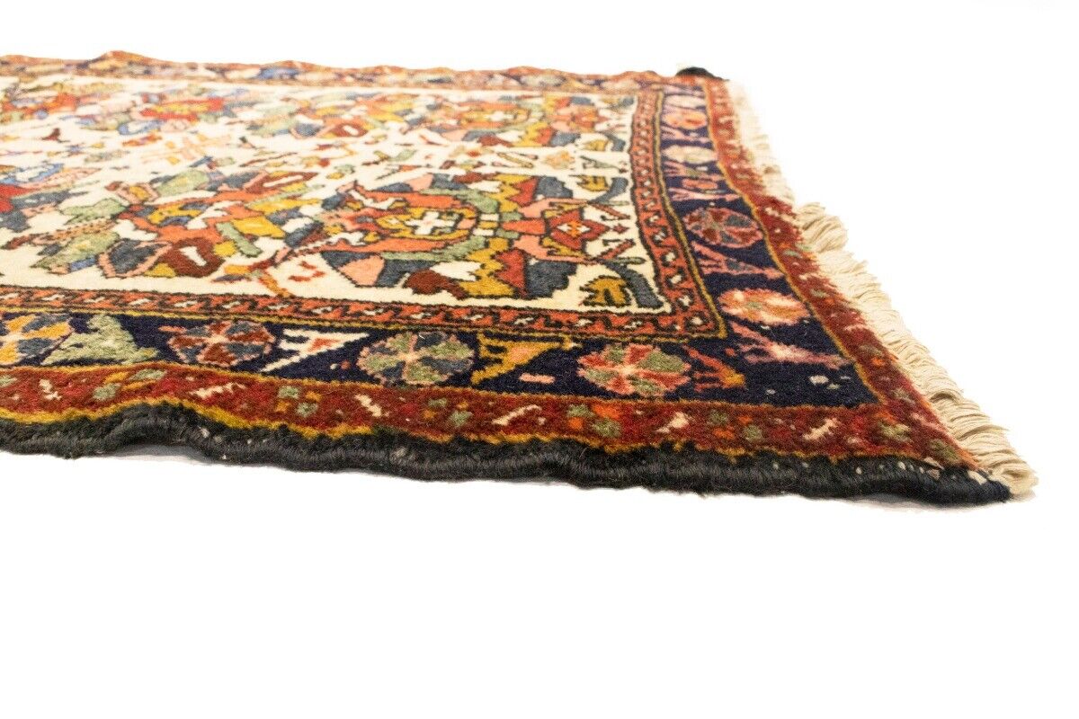 One-Of-A-Kind Vintage Floral Oriental Rug 3X5 Ft
