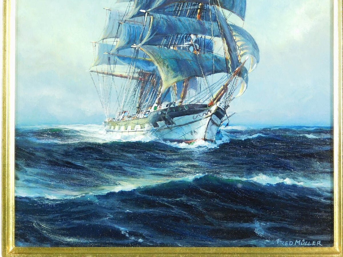 Fred Muller (Germany) Original Painting Oil On