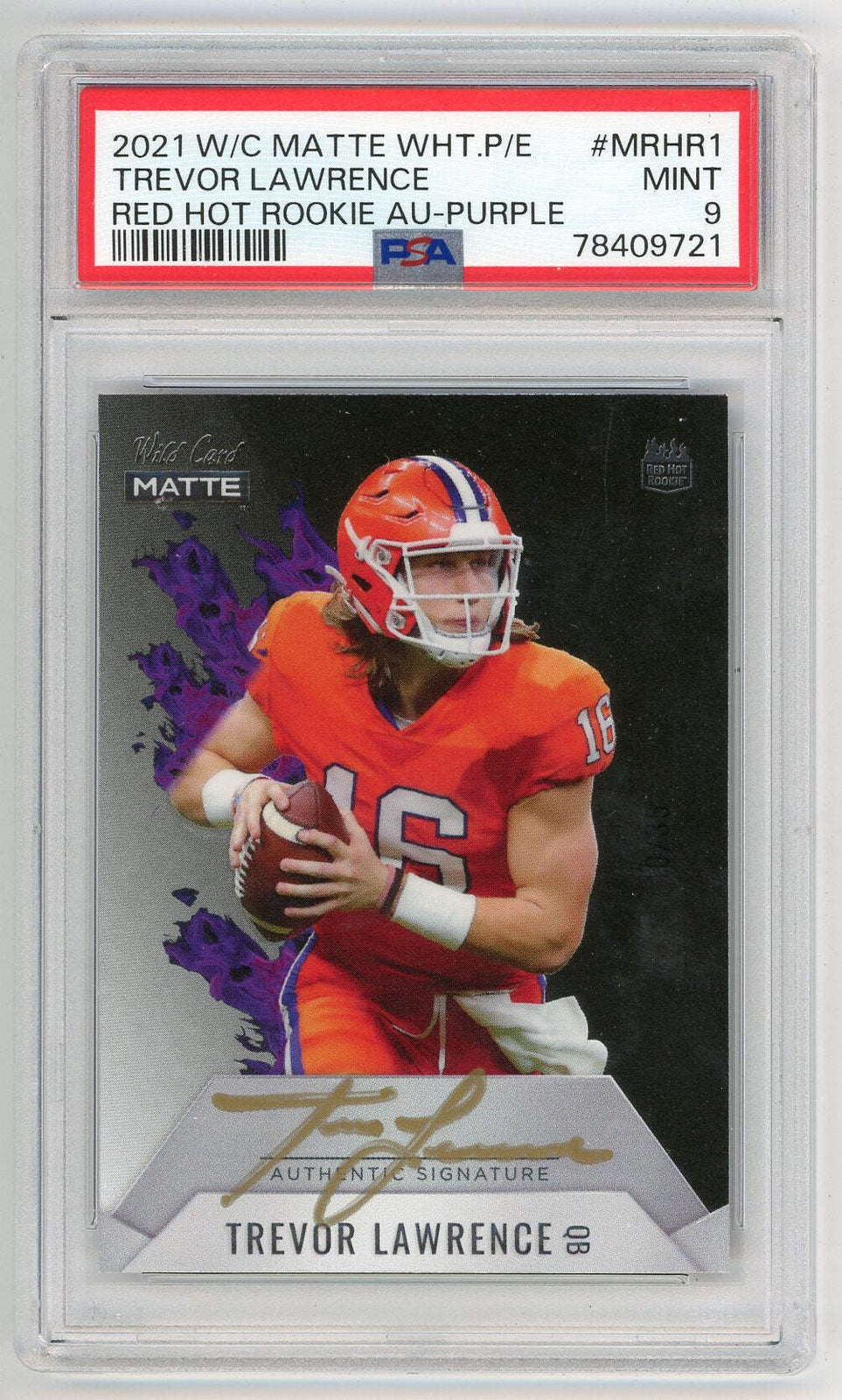 Trevor Lawrence 2021 Wild Card Matte Red Hot