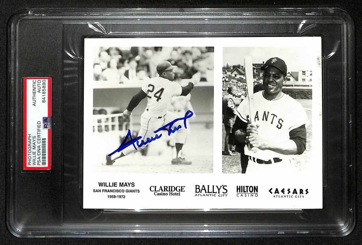Willie Mays Hof Signed/Autographed 5X7 Promo Photo Giants Psa/Dna 193630