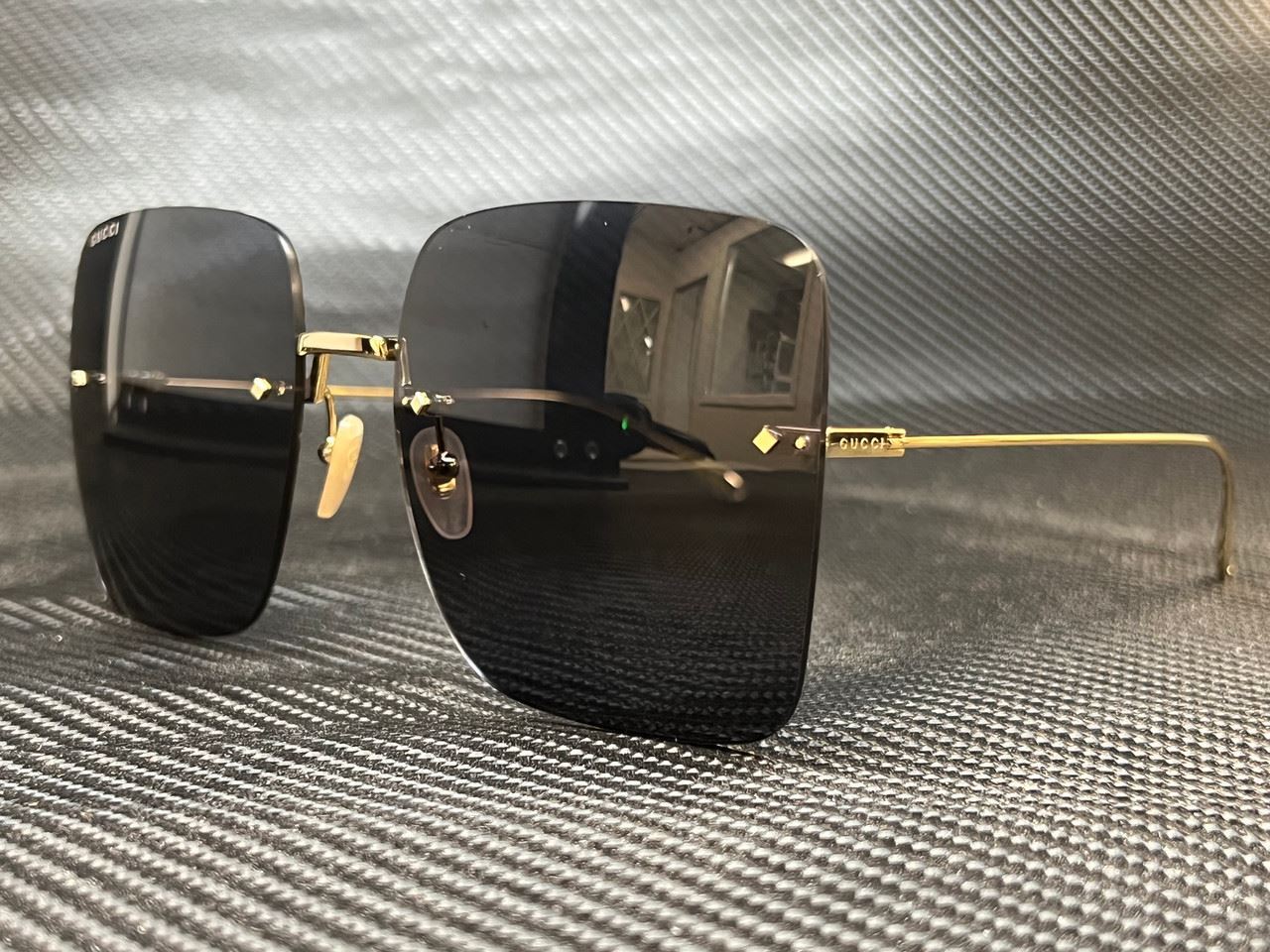 GUCCI GG1147S 001 Gold Square 62 mm Women's