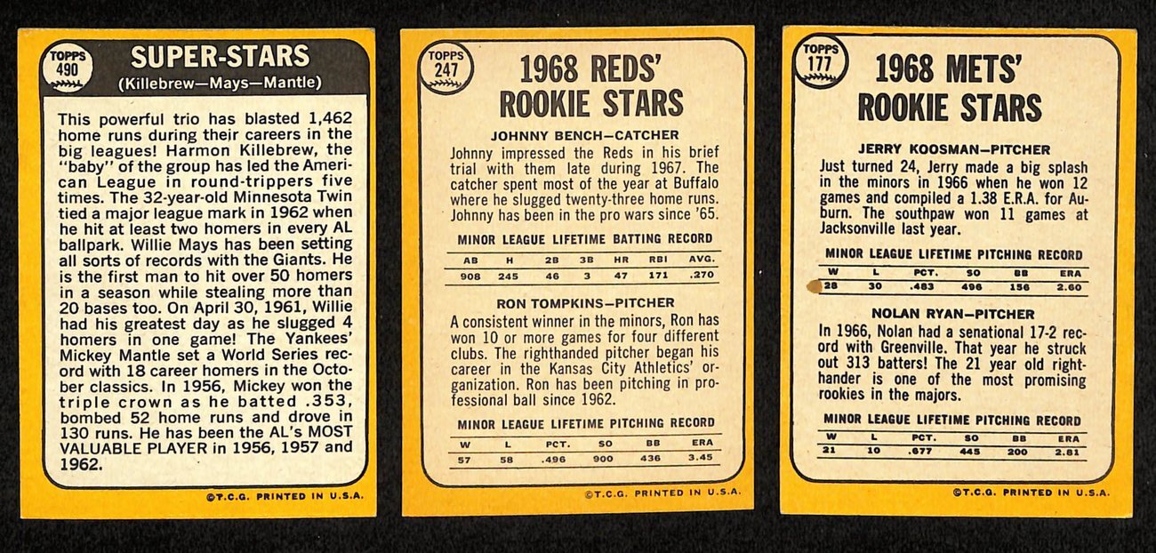 1968 Topps Baseball Card Complete Set (1-598)