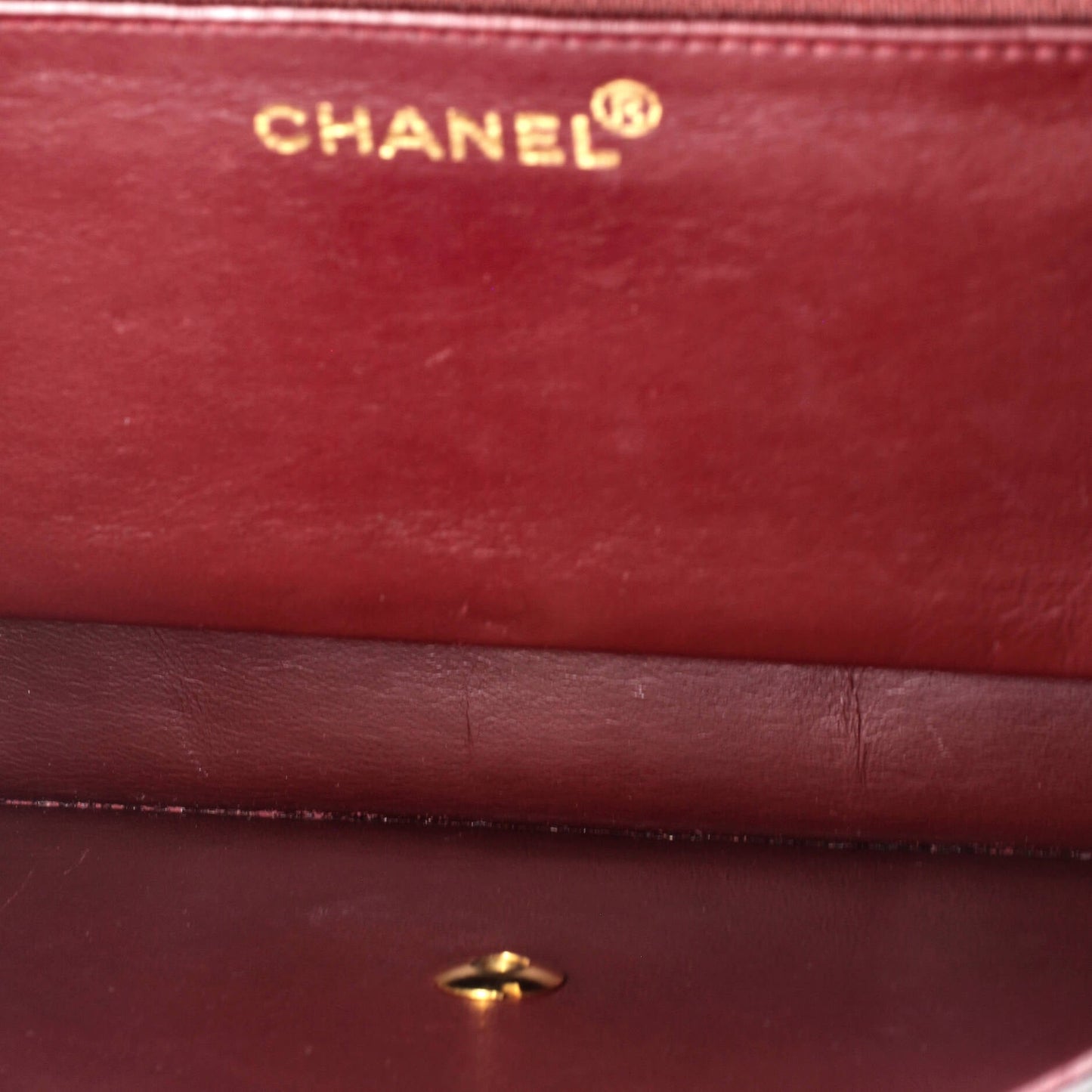 Chanel Vintage Clutch With Chain Quilted Leather Medium
