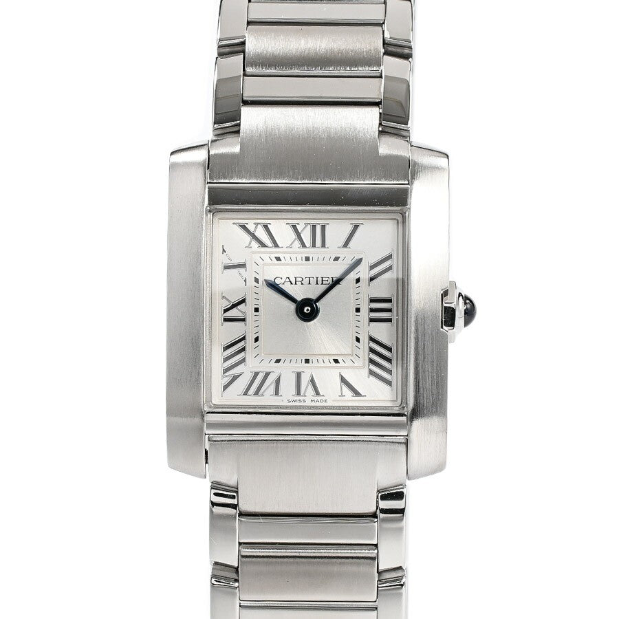 Cartier Tank Francaise Sm Wsta0065 Silver Ladies Used Watch #61523