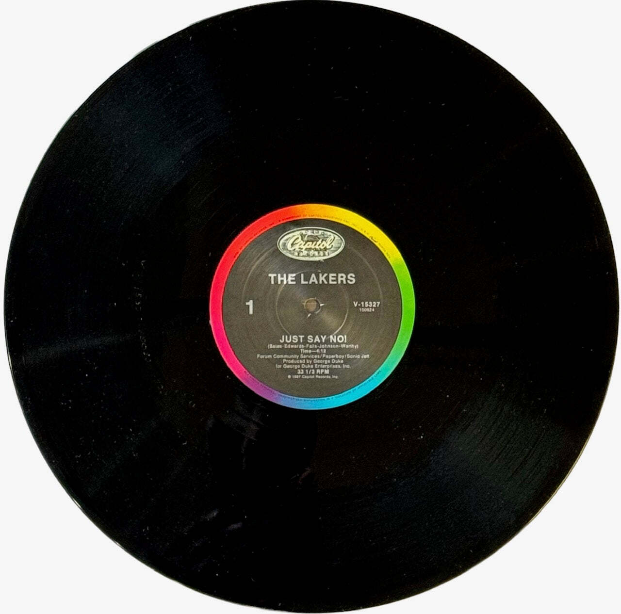 Pat Riley Signed L.A. Lakers 1987 World Champs - Just Say No! Original Vinyl Alb