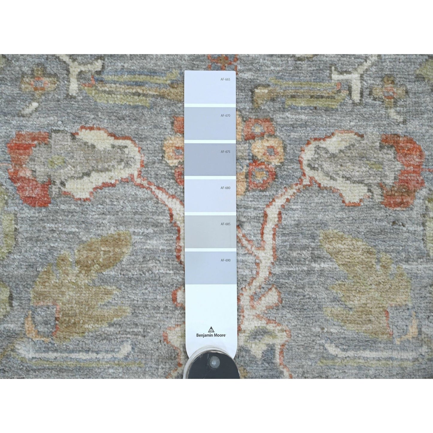2'8"X15'6" Misty Gray Karjihooz Design Hand Knotted Wool Xl Runner Rug
